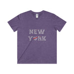 "New York" Men's Fitted V-Neck Tee