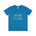 "New York" Men's Fitted V-Neck Tee