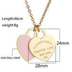 New York Forever Love Heart Pendant Necklace