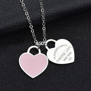 New York Forever Love Heart Pendant Necklace